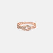 Rose Gold Zircon 925 Sterling Silver Ring | Rings Daverri Fashions