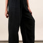 VERY J Wide Leg Gauze Solid Pants Pants