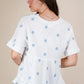 VERY J Flower Embroidered Woven Blouse