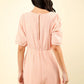 VERY J Lace Detail Puff Sleeve Romper with Pockets Rompers