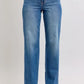 Judy Blue Full Size High Waist Contrast Thread Straight Plus Size MD