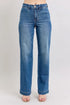 Judy Blue Full Size High Waist Contrast Thread Straight Plus Size MD