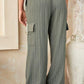 Hailey & Co Textured Rib Cargo Pants Pants