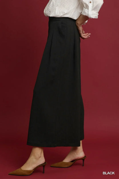 Umgee Elastic Waist Wide Leg Pants - DAVERRI FASHIONS
