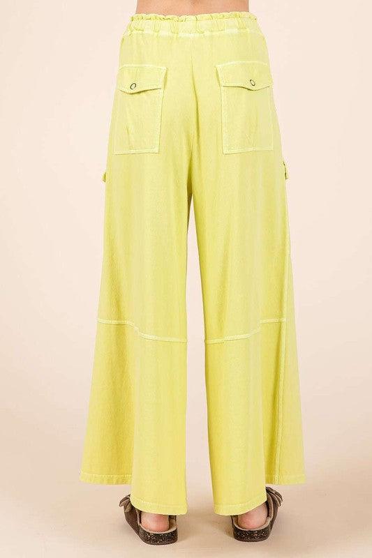 Mittoshop French Terry Cargo Wide Leg Pants Pants