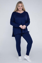 Zenana Plus Size Buttery Soft Loungewear Set Pants Sets