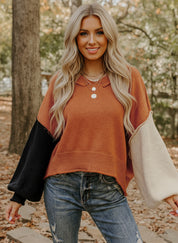 Ribbed Hem Long Sleeve Sweater | Sweaters Daverri Fashions