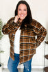 Put Together Rust Plaid & Animal Print Button Down Jacket - DAVERRI FASHIONS