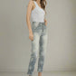 Insane Gene High Rise Star Print Cropped Girlfriend Jeans - DAVERRI FASHIONS