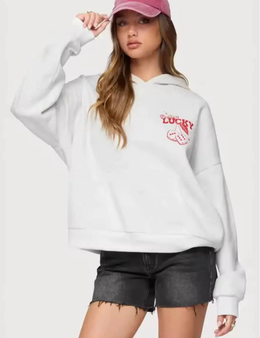 Drop Shoulder Graphic Hoodie with Kangaroo Pocket | Hoodies Daverri Fashions