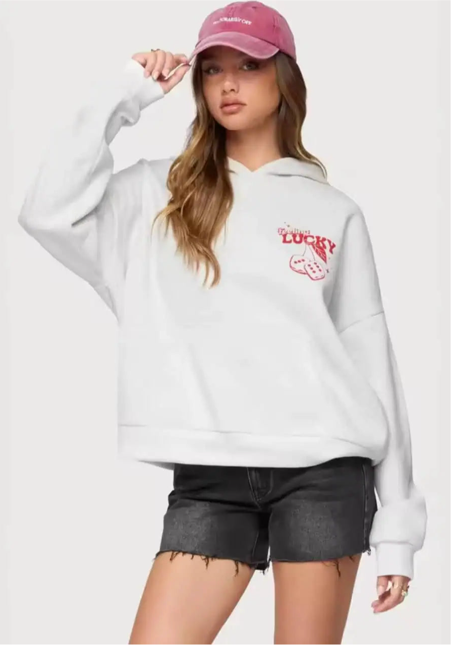 Drop Shoulder Graphic Hoodie with Kangaroo Pocket | Hoodies Daverri Fashions
