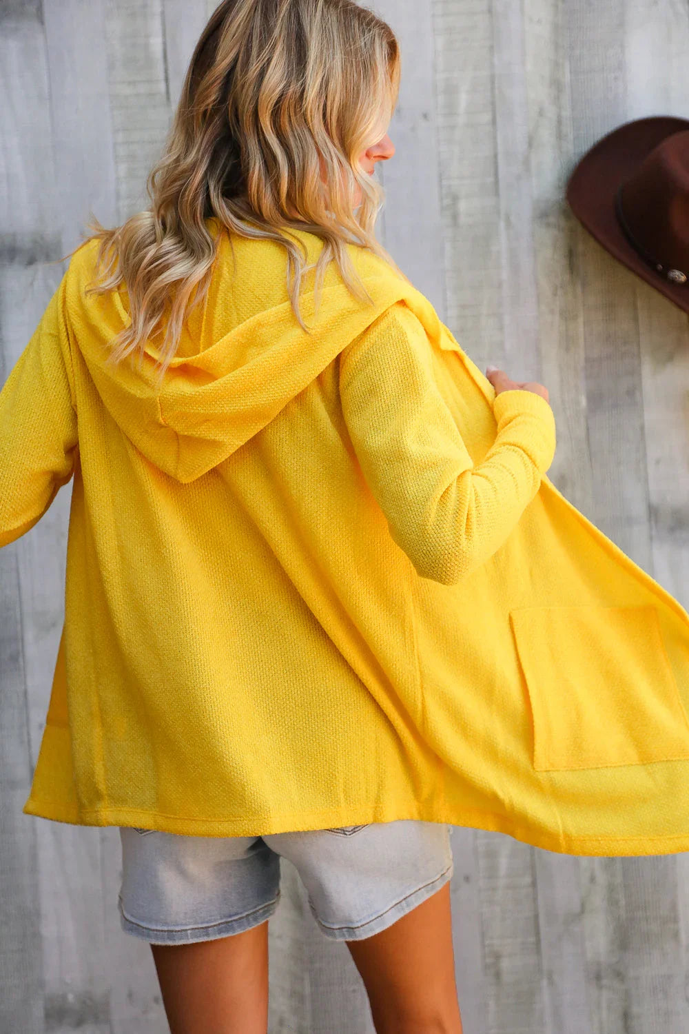 Coastal Breeze Sunflower Long Sleeve Open Hoodie Cardigan | Daverri Fashions