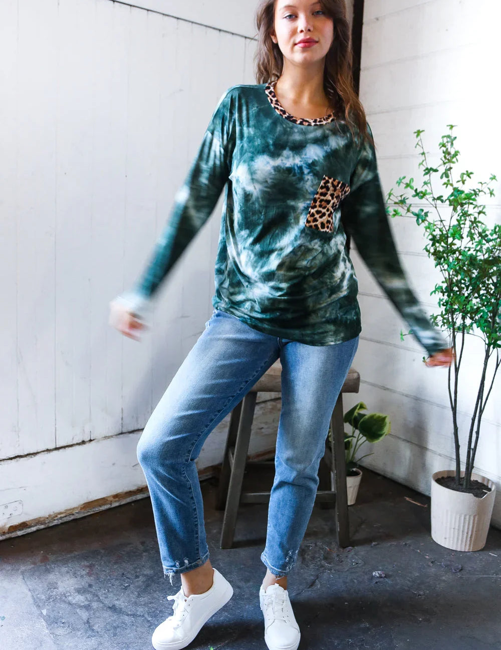 On the Hunt for Love Tie Dye Long Sleeve | Daverri Fashions