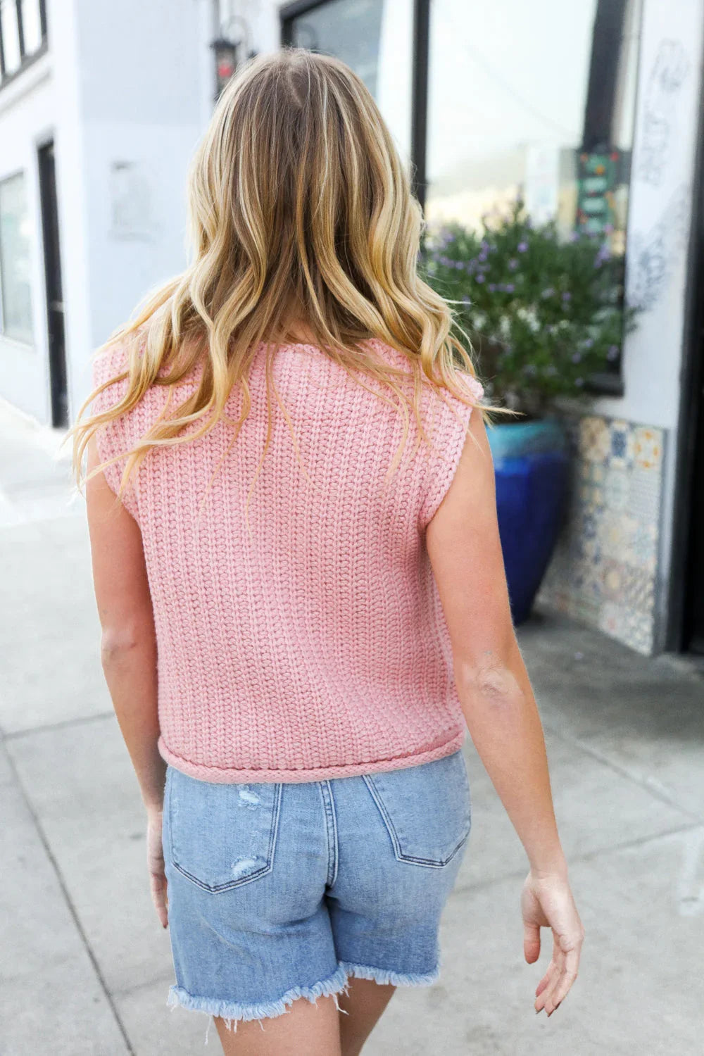 Classy Chic Gold Button Down Chunky Sweater Vest | Daverri Fashions