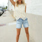 Charming Nude Cotton Button Down Scallop Hem Lace Vest Top - DAVERRI FASHIONS