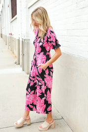Spring Vibes Black Floral Print Ruffle Sleeve Wide Leg Jumpsuit | 07-01-25 Summer Sale Daverri Fashions