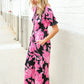 Spring Vibes Black Floral Print Ruffle Sleeve Wide Leg Jumpsuit - DAVERRI FASHIONS