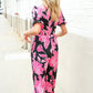 Spring Vibes Black Floral Print Ruffle Sleeve Wide Leg Jumpsuit - DAVERRI FASHIONS