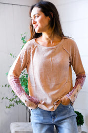 Zigzag Charm Blush Thermal Long Sleeve | Daverri Fashions