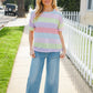 Find Love Lavender & Pink Striped Textured Waffle Knit Top - DAVERRI FASHIONS