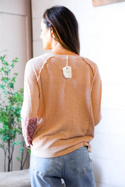 Zigzag Charm Blush Thermal Long Sleeve | Daverri Fashions