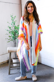 Caught in Technicolor Open Kimono | Daverri Fashions