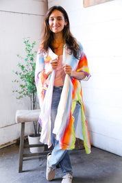 Caught in Technicolor Open Kimono | Daverri Fashions