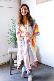 Caught in Technicolor Open Kimono | Daverri Fashions