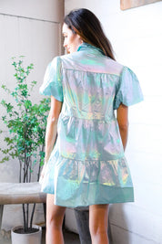 Nova Night Out Tiered Bubble Sleeve T Shirt Dress | Daverri Fashions