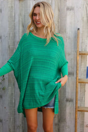 Golden Hour Green Hi Low Pullover | Daverri Fashions