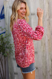 Perfectly You Berry Satin Button-Down V Neck Blouse | Daverri Fashions