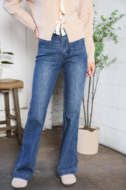 Trouser Bootcut Stretch Denim Jeans | Daverri Fashions