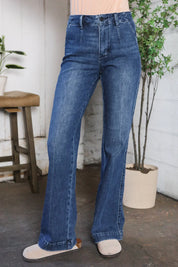 Trouser Bootcut Stretch Denim Jeans | Daverri Fashions