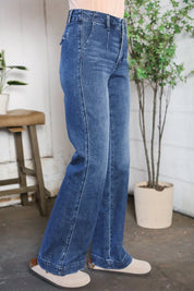 Trouser Bootcut Stretch Denim Jeans | Daverri Fashions