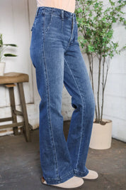 Trouser Bootcut Stretch Denim Jeans | Daverri Fashions
