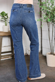 Trouser Bootcut Stretch Denim Jeans | Daverri Fashions