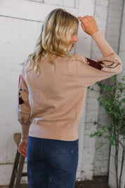 Scarlet Petals Bubble Sleeve Sweater | Daverri Fashions