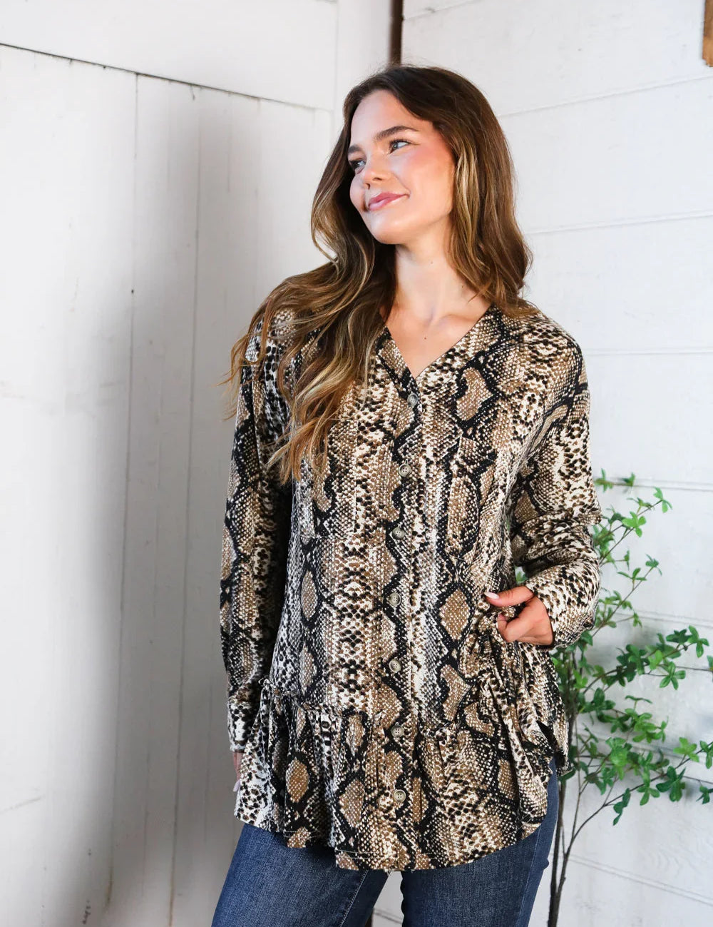Follow Your Instincts Button Down Blouse | Daverri Fashions