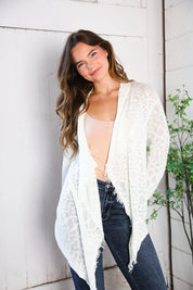 Ever After Frayed Edge Cardigan | Daverri Fashions