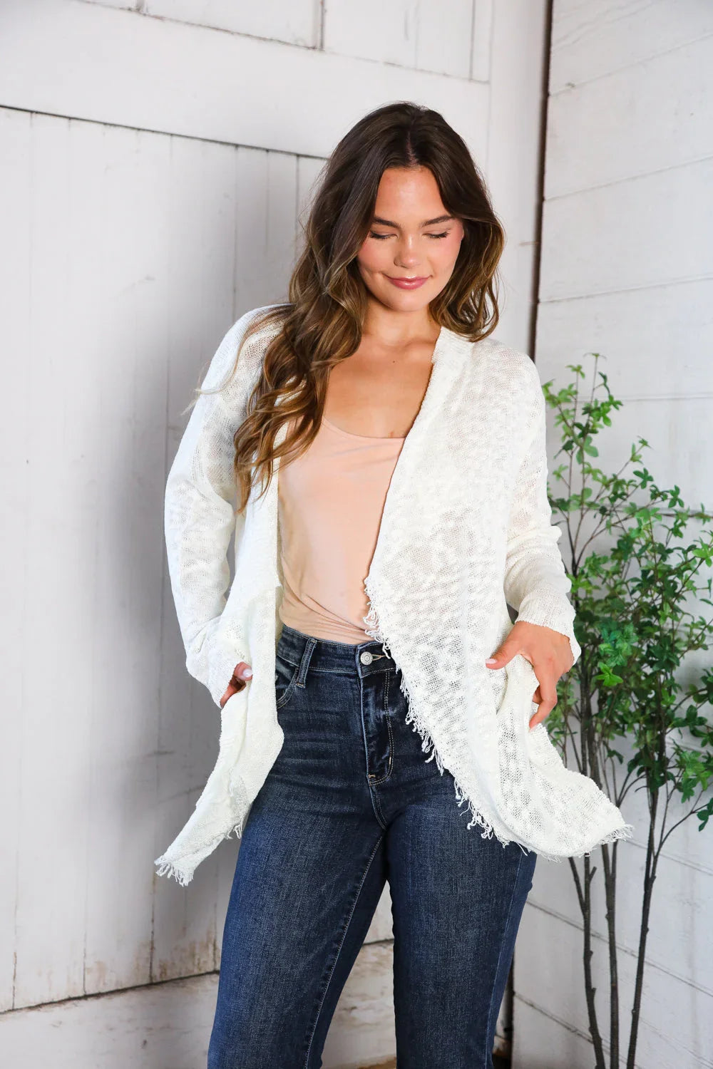 Ever After Frayed Edge Cardigan | Daverri Fashions