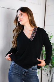 Twilight Charms Beaded V Neck Sweater | Daverri Fashions