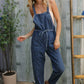 Weekend Ready Cotton Denim Baggy Leg Bib Overall Jumper - DAVERRI FASHIONS
