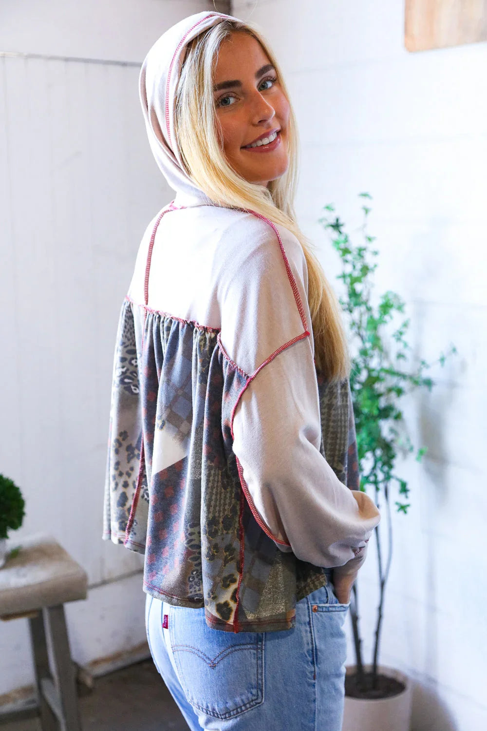 Take Your Sweet Time Animal Patchwork Hoodie | Daverri Fashions