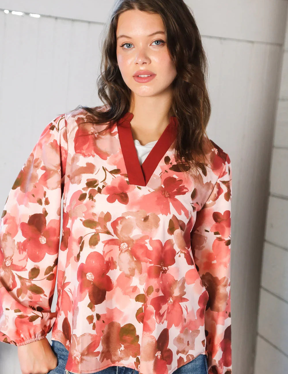 On Blossom Lane Floral Blouse | Daverri Fashions