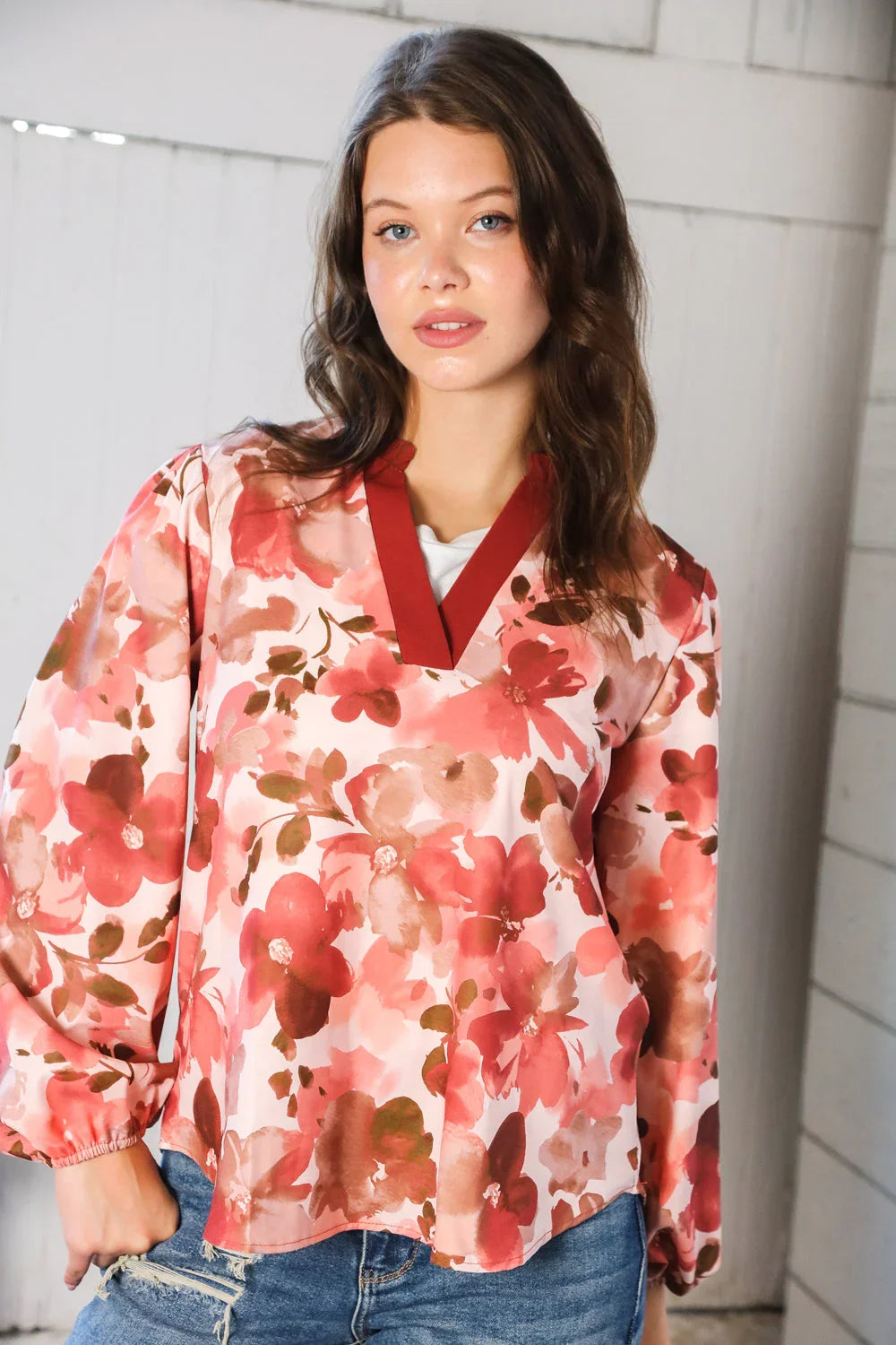 On Blossom Lane Floral Blouse | Daverri Fashions