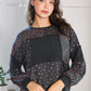 Lazy Daisies Charcoal Pullover - DAVERRI FASHIONS