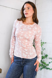 Blushing & Blooming Long Sleeve Tee | Daverri Fashions