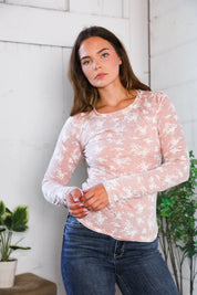 Blushing & Blooming Long Sleeve Tee | Daverri Fashions