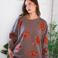 Taupe sequin fox sweatshirt from Sequins and Spells Spooky Pullover