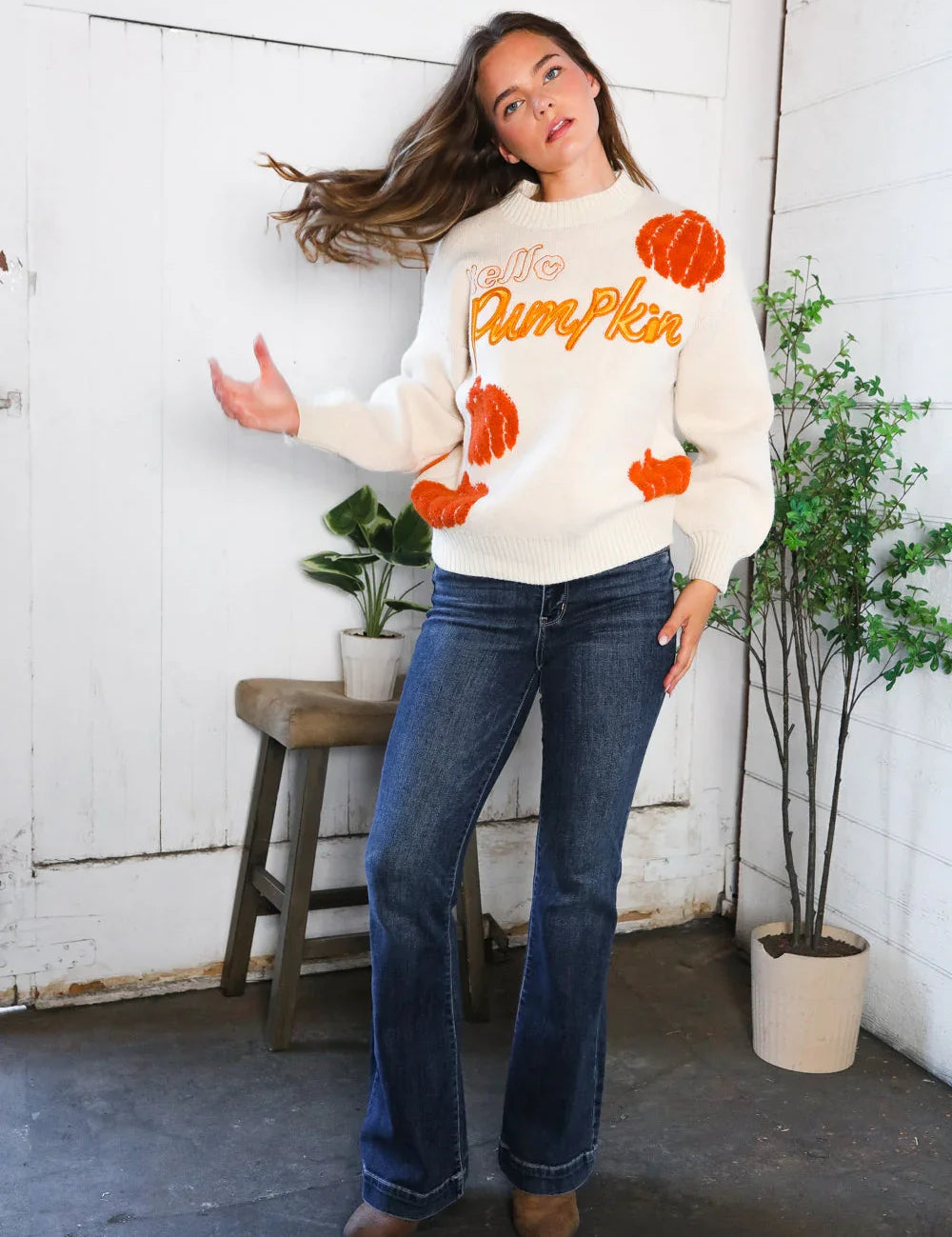 Hello Gourd-geous Pumkin Patch Pullover | Daverri Fashions